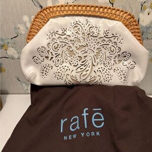 Rafé New York White and Tan Clutch